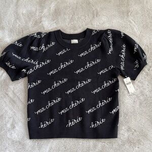 Maeve- The Maxine puff sleeve sweater tee. Size medium. NWT!